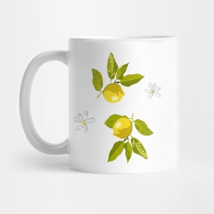 Lemon and flowers Mug